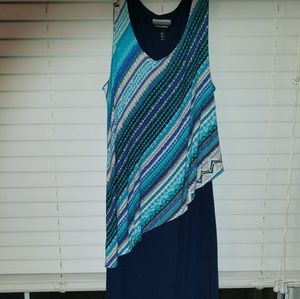 Multicolored Maxi asymmetric